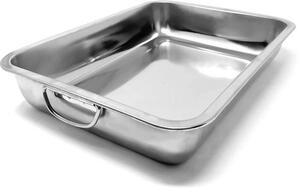 Azomor: teglia rettangolare in acciaio inossidabile con manici, per un utilizzo versatile