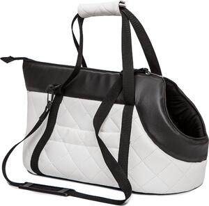 Cuscino per cani Borsa per trasporto cani Borsa per trasporto cani - Pelle finta - Taglia: L - Bianco