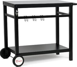 Carrello barbecue BBQ-Toro 85 x 50 x 81 cm | Tavolo barbecue in metallo con ampio piano di lavoro