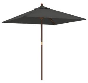 Ombrellone Giardino con Palo in Legno Antracite 198x198x231 cm
