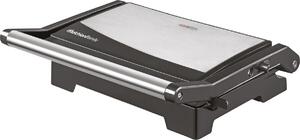 Melchioni Piastra Grill 1000W Nero Antiaderente Apertura 180° per Panini e Carne