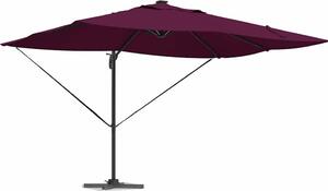Ombrellone con blocco Rosso Bordeaux 352 x 251 x 265 cm