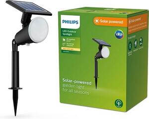 Faretto da giardino a LED JIVIX 1,4W 2700K 150lm IP44 nero Philips con azionamento solare
