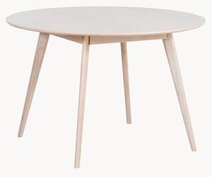 Tavolo rotondo in legno di quercia bianco lavato Yumi Ø 115 cm