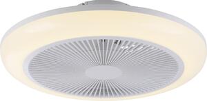 JUST LIGHT Lampada da soffitto a LED 14623-16, con ventilatore, 22 W, 3000 lm, CCT, RGB, IP20, bianco