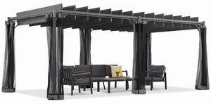 Pergola antracite Malaga 3x6m con zanzariera Garden Point