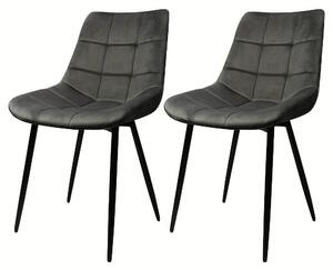 Set di 2 sedie da pranzo - Sedie, sedie per ristoranti, sedie per hotel, design industriale - Gambe in metallo nero