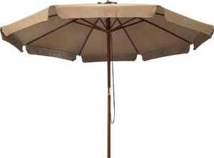Ombrellone da Esterni con Palo in Legno 330 cm Grigio Talpa