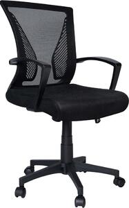 VOUNOT® Sedia da ufficio ergonomica, sedia da scrivania con supporto lombare, nera