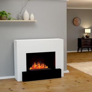 Camino elettrico a pavimento, colore bianco - Potenza: 45 Watt