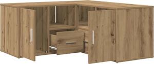VidaXL Scaffale angolare Artisan look rovere 160x40x45 cm Materiale a base di legno