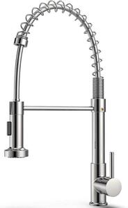 Rubinetto da cucina girevole a 360 gradi con soffione estraibile – Materiale: rame