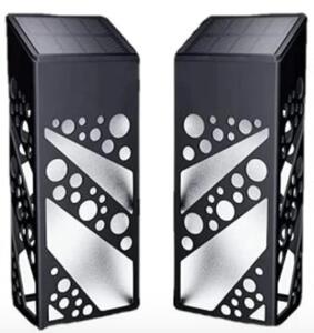 Lampada solare da esterno a parete, colore nero, modello MP4820 (confezione da 2 pezzi), marca Myers Power