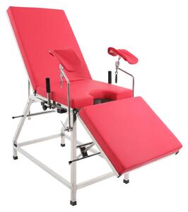Sedia ginecologica - Sedia per esami e addestramento - Superficie di appoggio regolabile ed ergonomica - Autoportante - Struttura in acciaio inossidabile 201 con imbottitura in poliuretano - Schienale: 74,5 x 60 cm