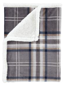 Coperta grigia in sherpa 130x170 cm Kelso Check – Catherine Lansfield