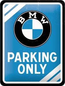 Cartello in metallo Bmw Parking Only - Blue, (15 x 20 cm)