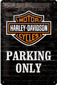 Cartello in metallo Harley-Davidson - Parking Only, (20 x 30 cm)