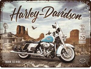 Cartello in metallo Harley-Davidson - King of Route 66, (40 x 30 cm)