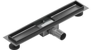 Mexen Flat corpo per scarico a filo pavimento 50 cm, grigio canna di fucile spazzolato - 1E15050
