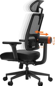 Newtral H003 Sedia ergonomica per ufficio, sedia da scrivania con schienale alto e supporto lombare adattativo unico, poggiatesta regolabile