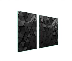 Piastre copri fornelli 2 pezzi 100x52 Vetroceramica copri piano cottura vetro tagliere modello nero