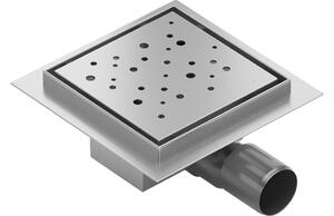 Mexen Flat-Q M12 griglia a pavimento quadrata 15 x 15 cm, inox - 1010415