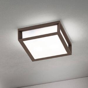 ORION Lampada da esterno Henry, corten, alluminio pressofuso, E27, IP44 dimmerabile, Marrone / Ruggine, Alluminio, Moderno, Plafoniera