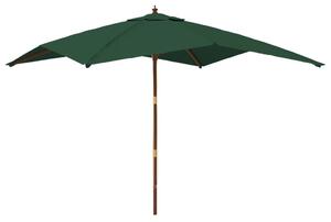 Ombrellone da Giardino con Palo in Legno Verde 300x300x273 cm