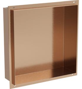 Mexen X-Wall-NR mensola incassata senza flangia 30 x 30 cm, rame spazzolato - 19C1303010