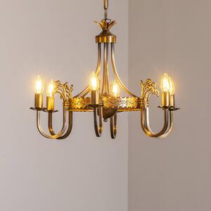 Lampadario a soffitto Castle Jupiter, dimmerabile, Bronzo / Ottone antico, Soggiorno / Sala da pranzo, Metallo, Antico, Lampadario