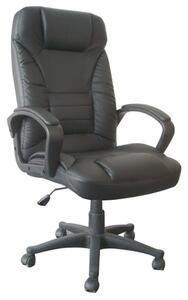 Poltrona presidenziale con braccioli con sistema di elevazione a Gas 65x70xh103 min 114 max peso 17,9 colore nero mod Portland