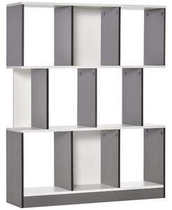 Mobile Libreria a 8 Ripiani 100x24x124 cm in Legno Grigio Carbone