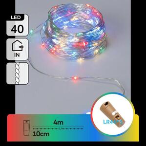 Aigostar - Catena decorativa a LED con tappo per bottiglia 40xLED/3xLR44 4m multicolore
