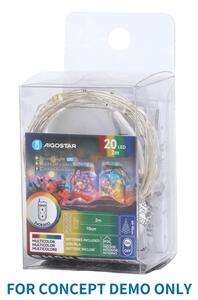 Aigostar - LED Catena luminosa di Natale 40xLED/2x3V 4m multicolore
