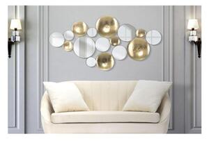 Pannello in metallo dorato a cerchi con specchi MIRROR GLAM , 3D sono il nuovo trend Dimensioni 118x2,5x h 60 cm forme geometriche per decorare le pareti multicolor con oro