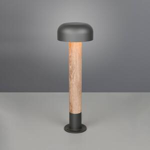Trio Lighting Lampioncino da giardino Fraser, dimmerabile, Legno chiaro, Alluminio, Lampada da esterni