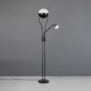 Trio Lighting Lampada da terra a LED Chris, dimmerabile, Nero, Soggiorno / Sala da pranzo, Metallo, Moderno, Lampada LED da terra