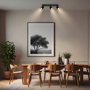 Briloner Faretto da soffitto Ida, nero, a 3 luci, plastica/metallo dimmerabile, Nero, Soggiorno / Sala da pranzo, Plastica, Moderno, Faretto