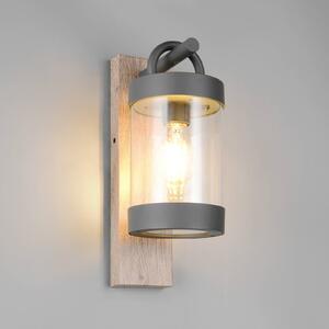 Trio Lighting Applique da esterni Sambesi, Legno chiaro, Alluminio, Moderno, Applique da esterni