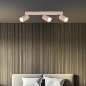 Briloner Faretto da soffitto Tip, beige, a 3 luci, in metallo, attacco GU10, orientabile dimmerabile, Crema / Ambra, Soggiorno / Sala da pranzo, Metallo, Moderno, Faretto