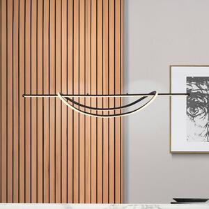 Lampada LED a sospensione Ambar, metallo, nero, 4.000 K Ambar Milagro Lighting, Nero, Soggiorno / Sala da pranzo, Metallo, Moderno