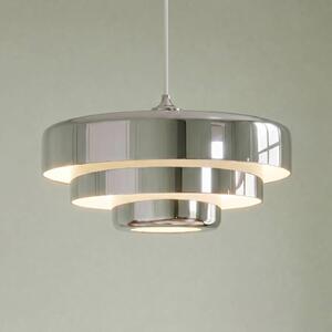 Lampada a sospensione Tivra Lindby, dimmerabile, Cromo / Argento, Soggiorno / Sala da pranzo, Metallo, Design, Lampada a sospensione