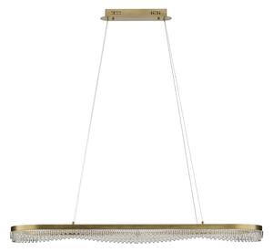 Lampada LED a sospensione Preciosa, oro, metallo, lunghezza 120 cm Preciosa Milagro Lighting, Ottone / Oro, Soggiorno / Sala da pranzo, Metallo, Moderno