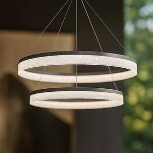 Lampada LED a sospensione Gala, argento, metallo, Ø 60 cm, 4.000 K Gala Milagro Lighting, Cromo / Argento, Soggiorno / Sala da pranzo, Metallo, Moderno