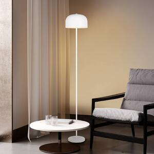 Reality Leuchten Lampada da terra a LED Jeff, dimmerabile, Bianco / Opale, Camera da letto, Metallo, Lampada LED da terra