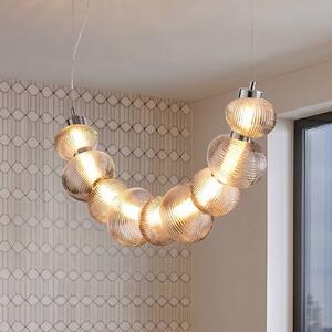 Lampada LED a sospensione Bolla, cromo/grigio fumo, vetro, lunghezza 79,5 cm Bolla Milagro Lighting, Cromo / Argento, Soggiorno / Sala da pranzo, Vetro, Moderno