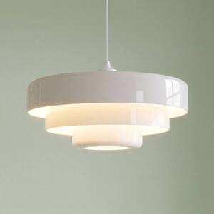 Lampada a sospensione Tivra Lindby, dimmerabile, Bianco / Opale, Soggiorno / Sala da pranzo, Metallo, Design, Lampada a sospensione