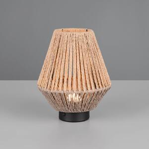 Reality Leuchten Lampada da tavolo a LED Lira, dimmerabile, Marrone / Ruggine, Camera da letto, Tessuto / Stoffa / Seta, Lampada da tavolo LED