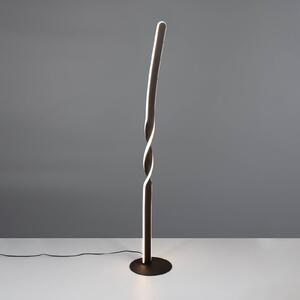 Reality Leuchten Lampada da terra a LED Ginko, Nero, Soggiorno / Sala da pranzo, Metallo, Moderno, Lampada LED da terra