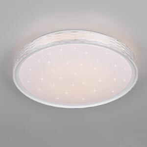 Reality Leuchten Plafoniera a LED Varda, dimmerabile, Bianco / Opale, Camera da letto, Metallo, Moderno, Plafoniera LED